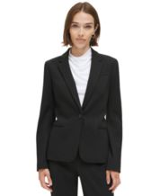 & Macy\'s Klein Black Womens Jackets - Blazer Calvin Blazers