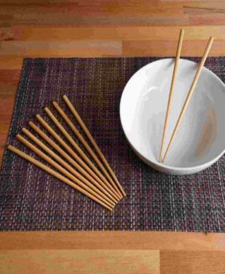 5 Pairs Reusable Burnished Bamboo Chopsticks Set