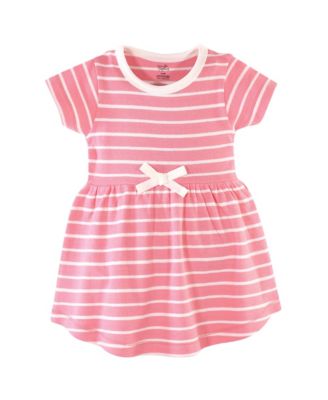 Baby Girls Comfortable Natural Cotton Dresses with Short & Long Sleeve Variations