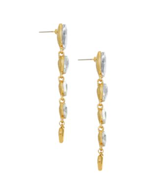 18K Gold Plated Glass Love Drop Earrings