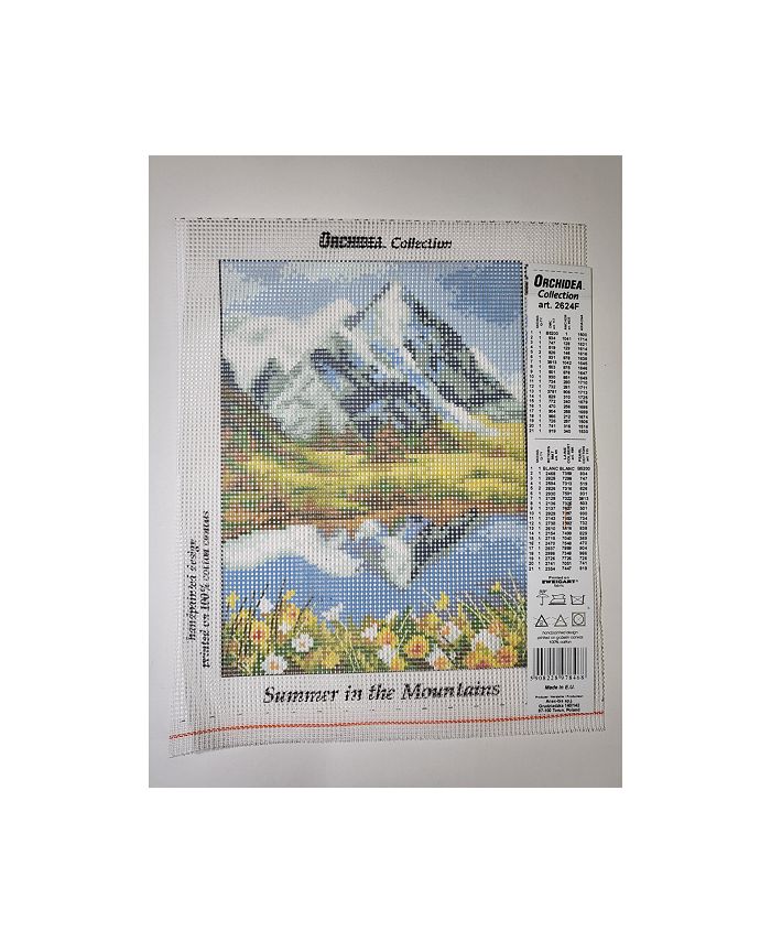Needlepoint Canvas for halfstitch Without Yarn Summer in The Mountains 2624F - Printed Tapestry Canvas