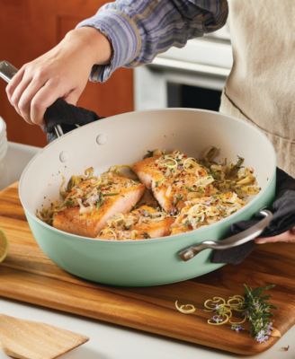 Hard Anodized Ceramic Nonstick 5 Quart Saute Pan with Lid