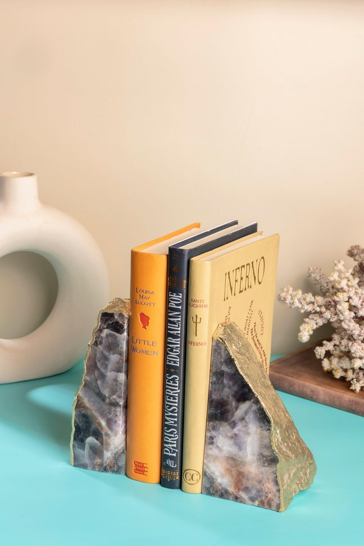 Gauri Kohli Dazzle Amethyst Bookends - Set of