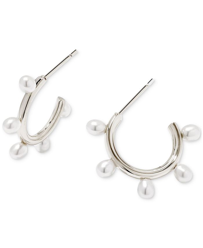 Sasha Gold Heart Huggie Earrings in Freshwater Cultured Pearl – Kendra Scott main image 0