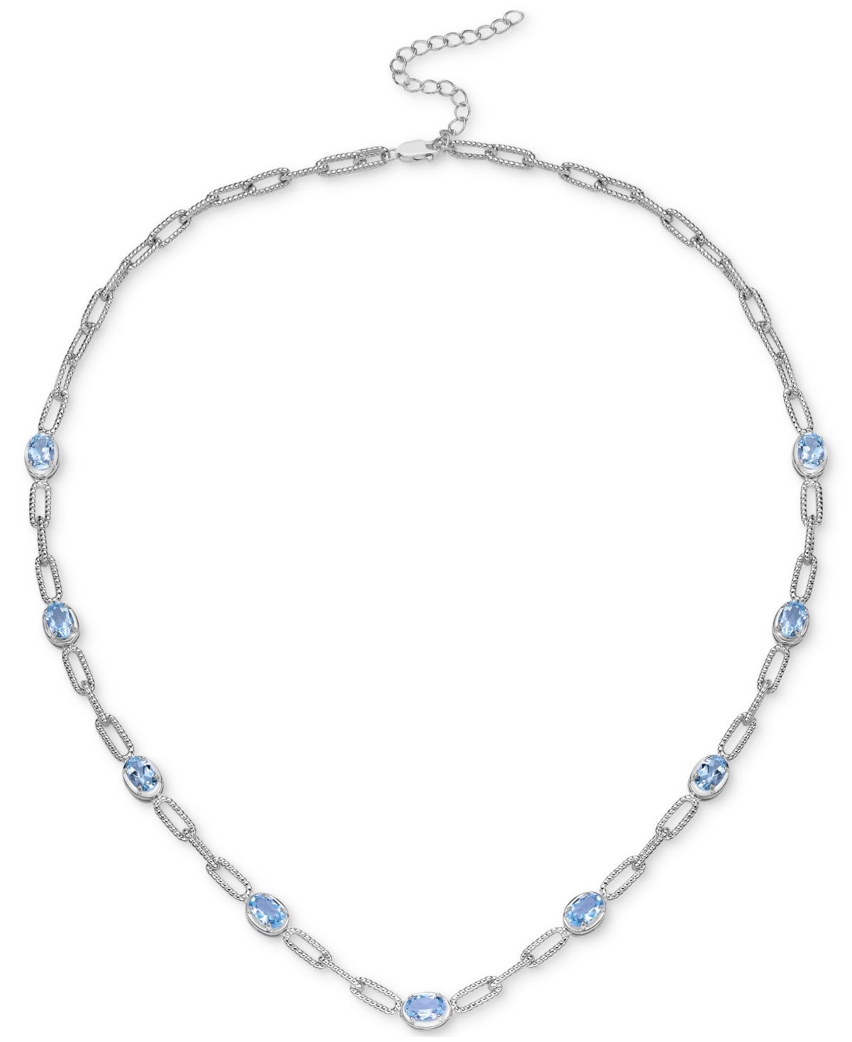 Amethyst Paperclip Link Collar Necklace (4-1/20 ct. t.w.) in Rose Gold-Plated Sterling Silver (Also , 16