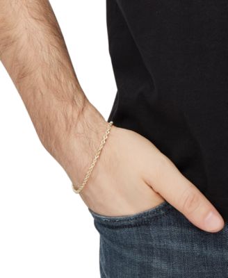 Lightweight Rope Link Chain Bracelet in 14k Gold