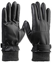 Men's Flat Knit Gloves Solid Navy / Medium/Large