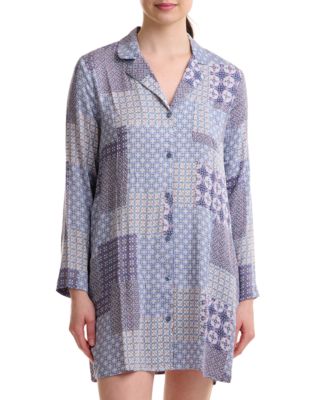 Splendid - Women's Printed Long-Sleeve Sleepshirt
