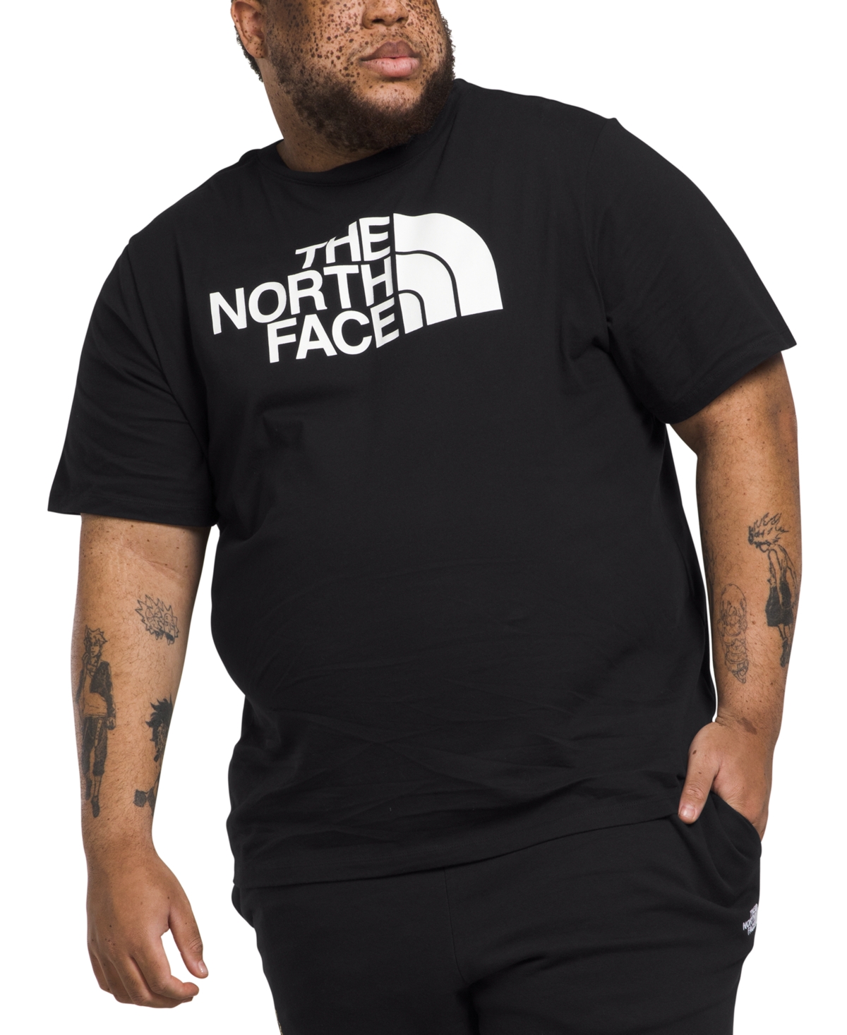The North Face Men's Half-dome Logo T-shirt In Tnf Black,tnf White