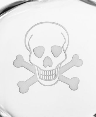 Skull And Crossbones 3 Piece Gift Set - Whiskey Decanter And Rocks Glasses