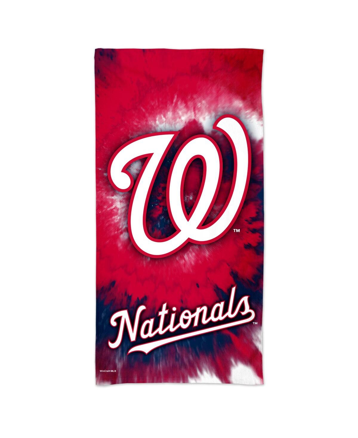 Wincraft Washington Nationals 60'' X 30'' Tie-dye Spectra Beach Towel In Red