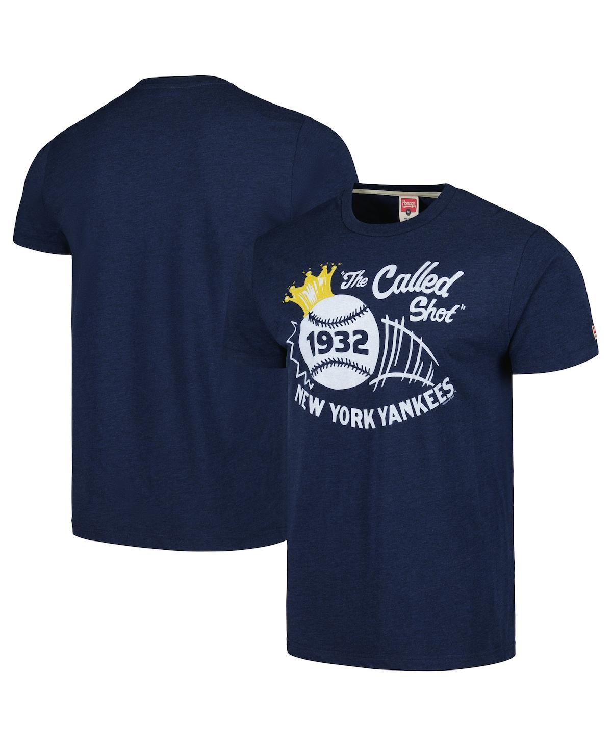Men's Homage Navy New York Yankees Doddle Collection The Called Shot Tri-Blend T-shirt - Navy