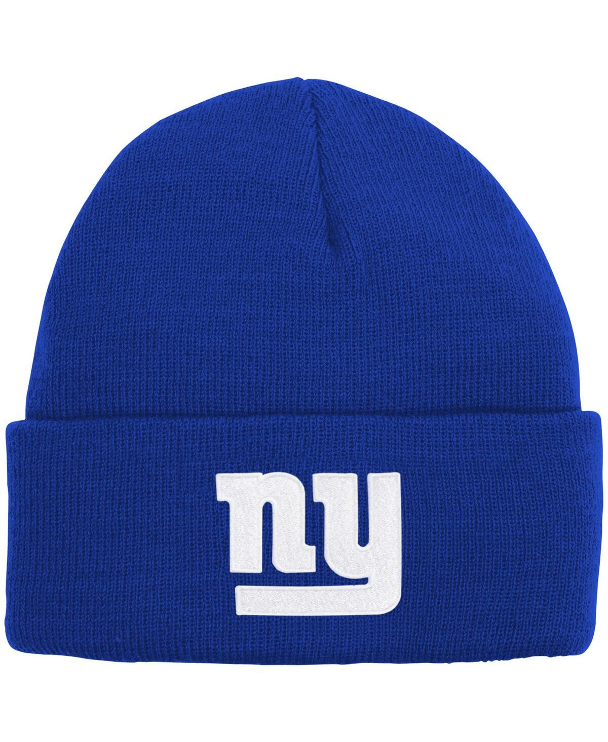 Shop Outerstuff Big Boys And Girls Royal New York Giants Basic Cuffed Knit Hat