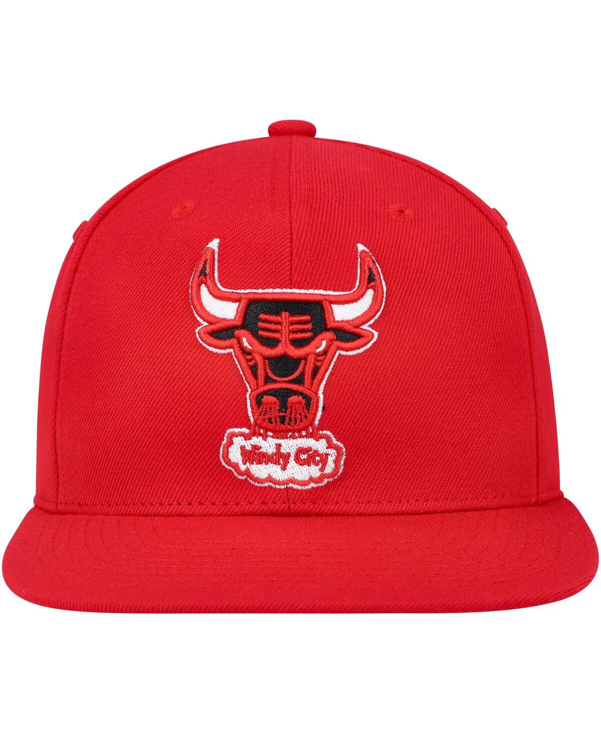 Shop Mitchell & Ness Men's  Red Chicago Bulls Hardwood Classics Mvp Team Ground 2.0 Fitted Hat