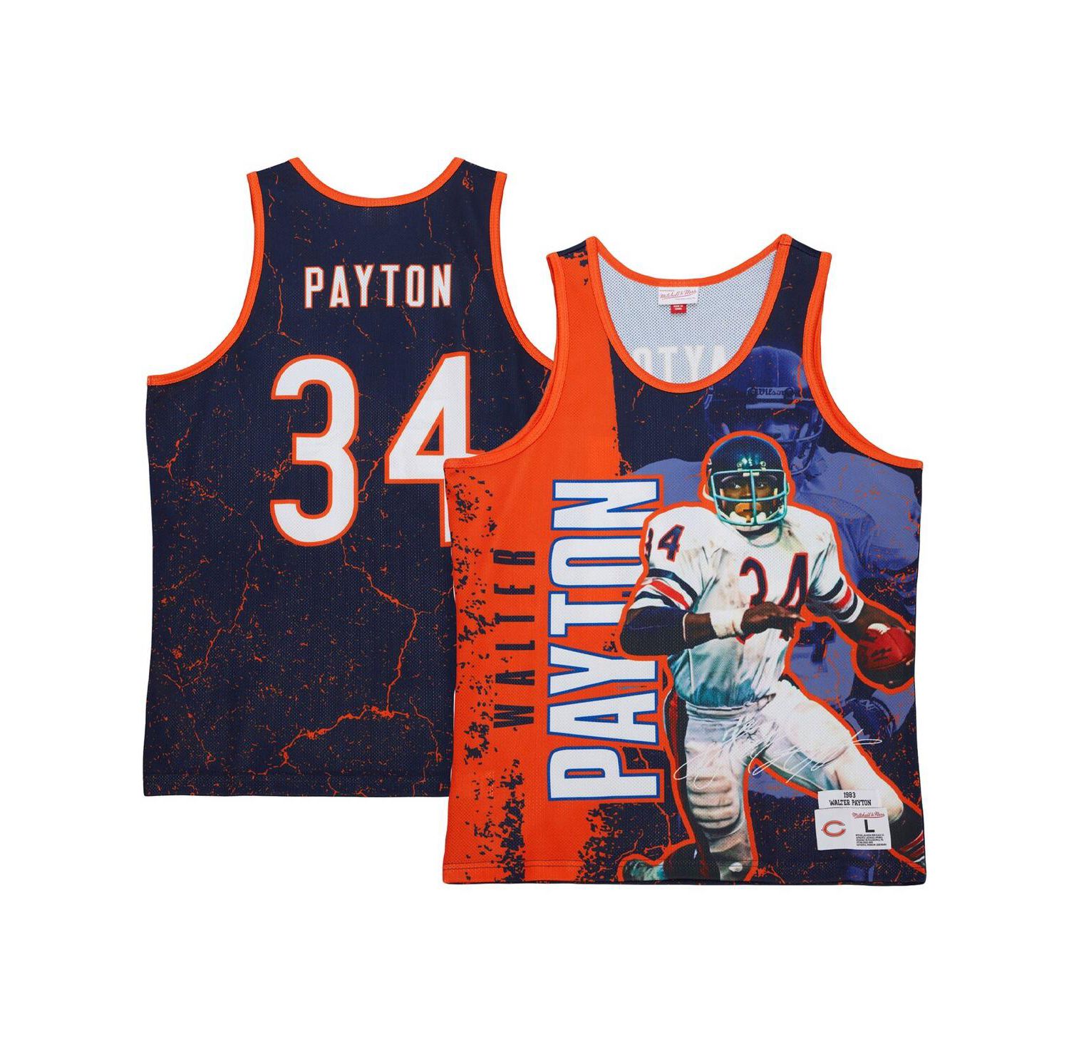 Men's Walter Payton Navy Chicago Bears 1983 Player Burst Tank Top