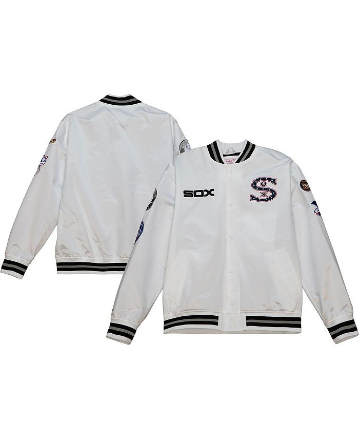 Mitchell & Ness Men's White Chicago White Sox City Collection Satin  Full-Snap Varsity Jacket - Macy's