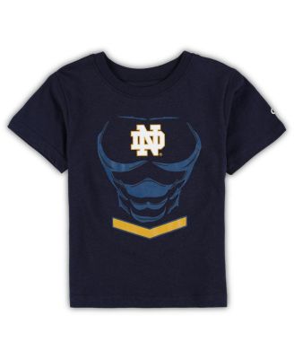 Toddler Boys and Girls Navy Notre Dame Fighting Irish Super Hero T-shirt