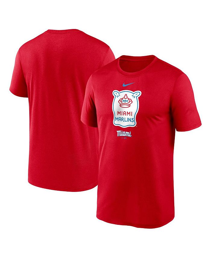 Men's Nike Red Miami Marlins City Connect Logo T-Shirt Size: Small