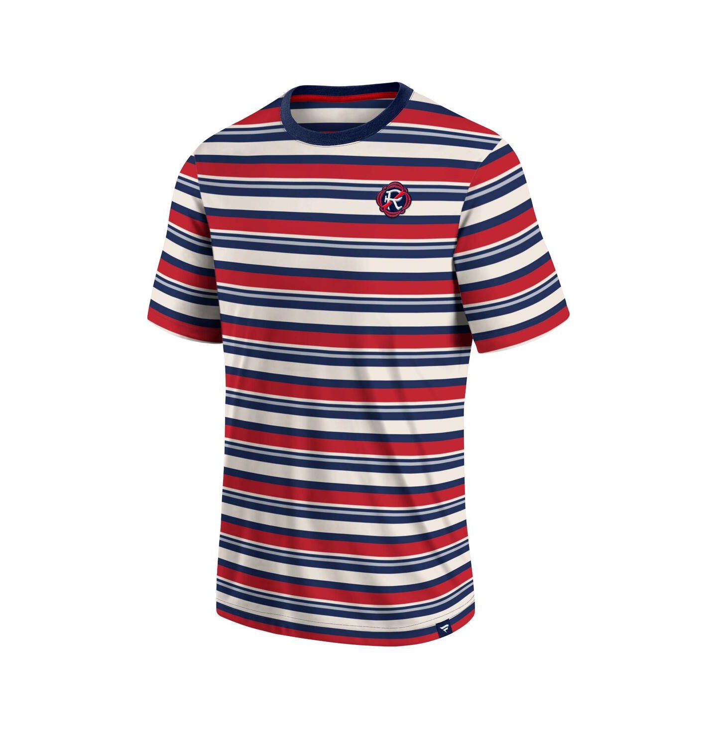 Мужская футболка Fanatics Red New England Revolution Shot Clock Stripe — фото 3