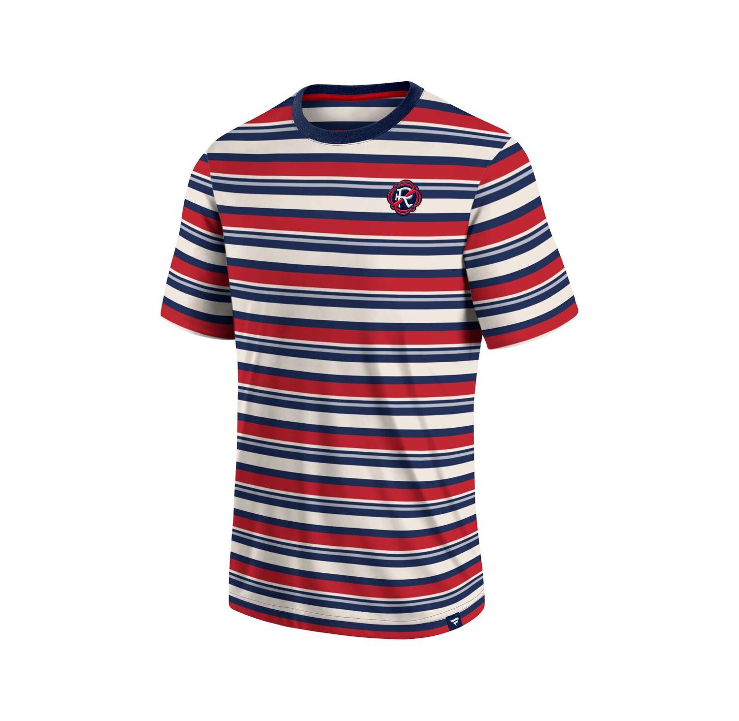 Men's Red New England Revolution Shot Clock Stripe T-shirt