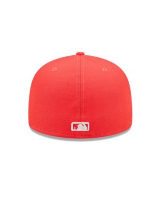 Men's Red Chicago White Sox Lava Highlighter Logo 59FIFTY Fitted Hat