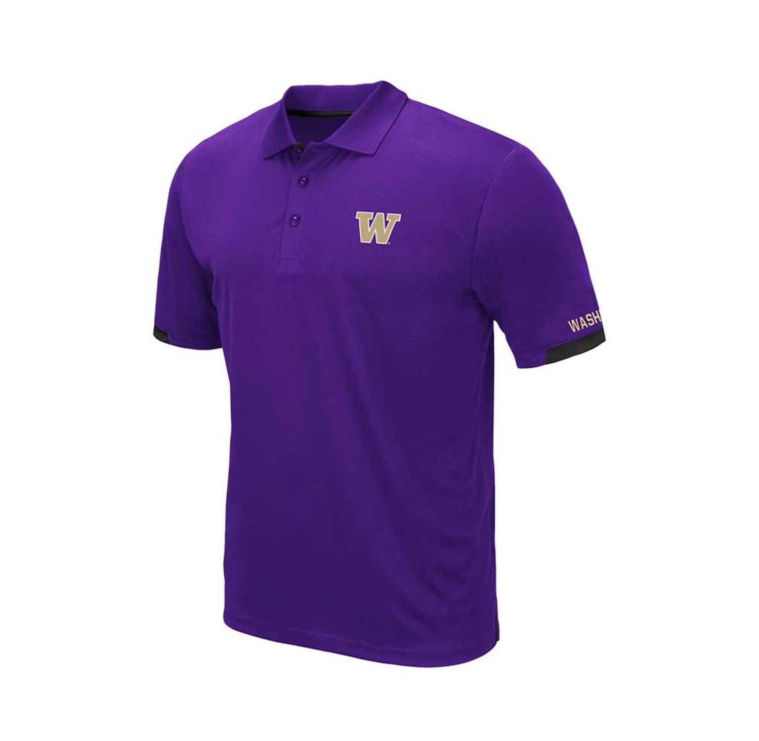 Men's Purple Washington Huskies Big and Tall Santry Polo Shirt