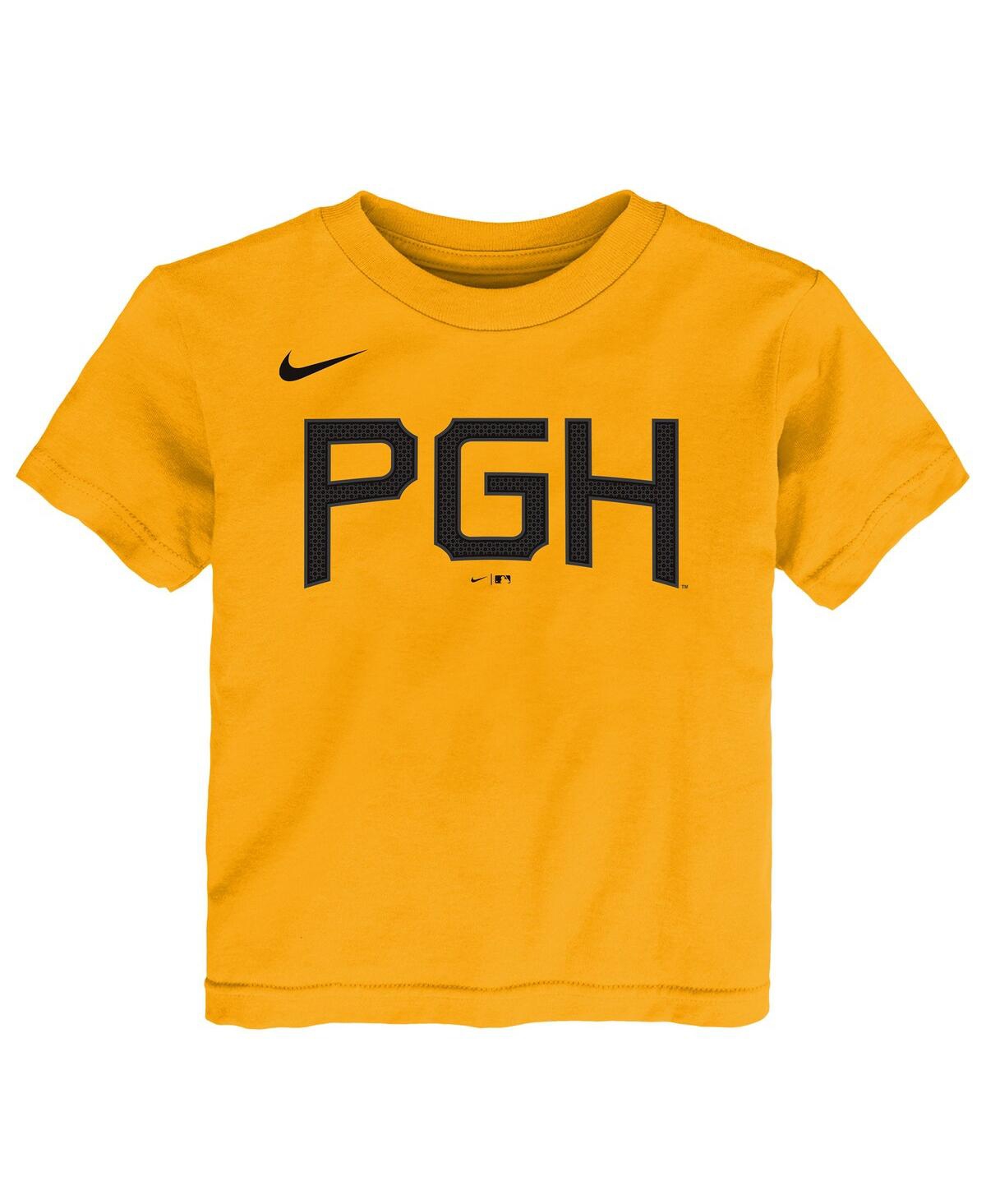 Shop Nike Toddler Boys And Girls  Gold Pittsburgh Pirates 2023 City Connect Graphic T-shirt
