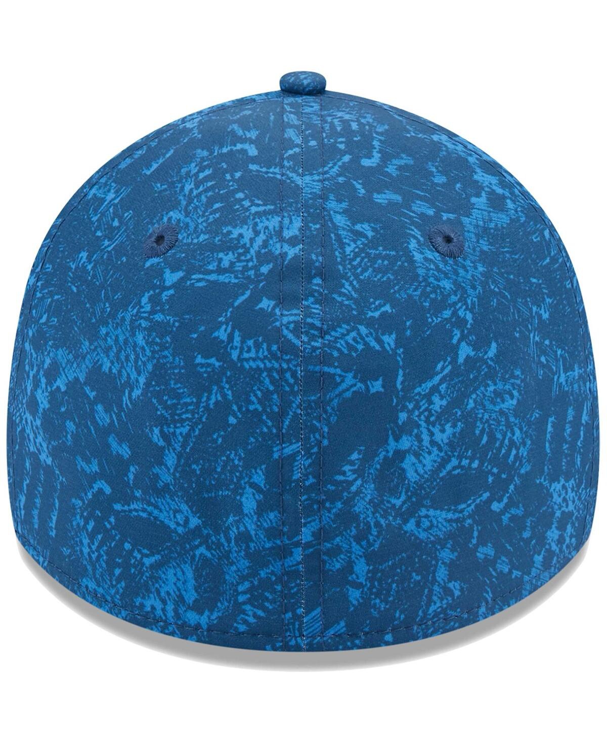Men's New Era Navy Chelsea Retro All Over Print 39THIRTY Flex Hat - Navy