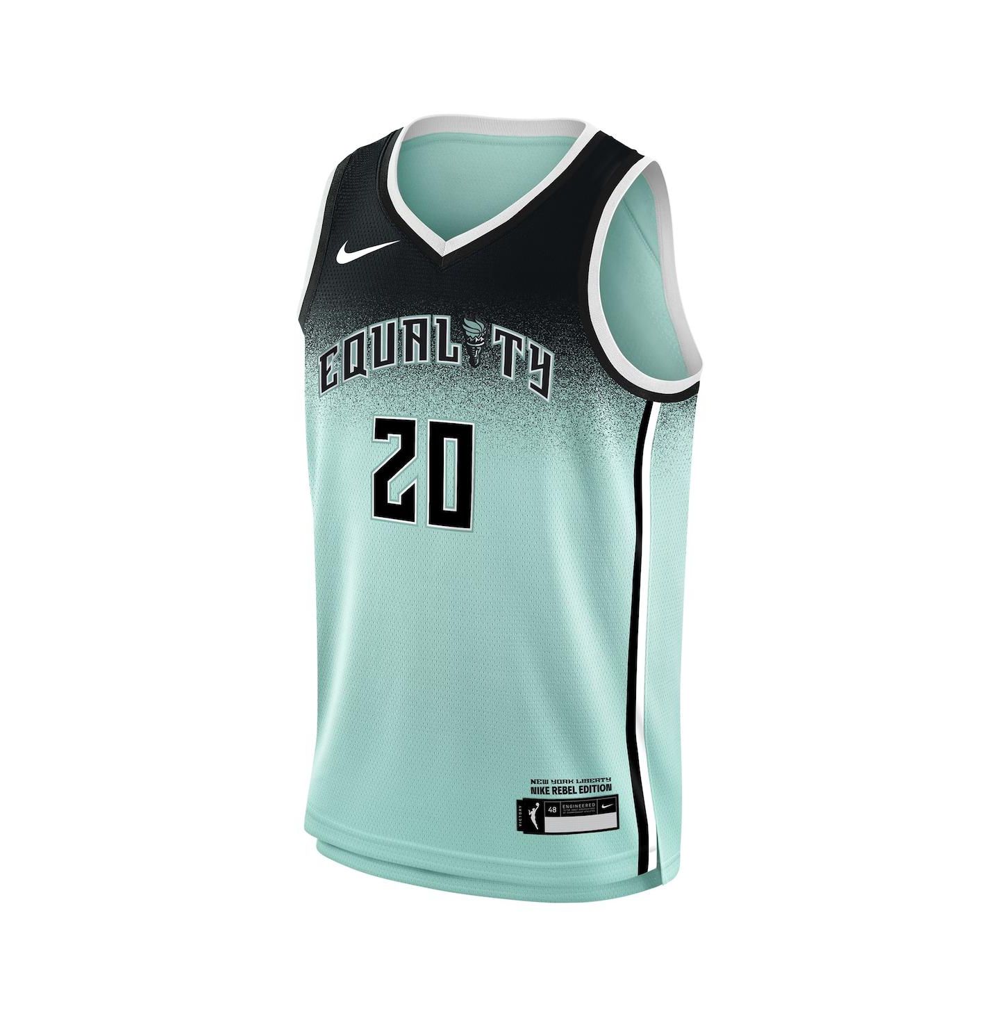 Детское джерси Nike Sabrina Ionescu New York Liberty 2023 Rebel Edition Victory, Mint — фото 3