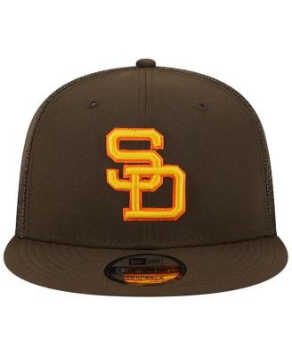 Men's Brown San Diego Padres Cooperstown Collection Team Color Trucker 9FIFTY Snapback Hat