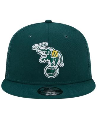 Men's Green Oakland Athletics Cooperstown Collection Team Color Trucker 9FIFTY Snapback Hat
