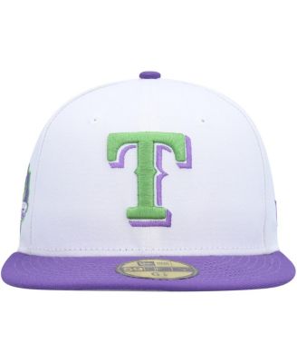 New Era Men's White Texas Rangers 40th Anniversary Side Patch 59FIFTY Fitted Hat
