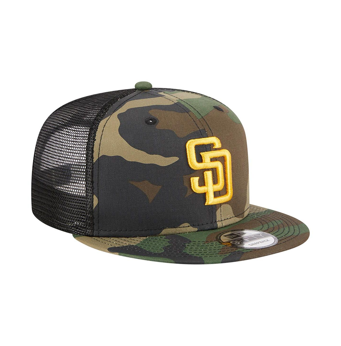 Мужская кепка-тракер-снэпбэк New Era San Diego Padres Woodland Camo 9FIFTY, Camo — фото 4