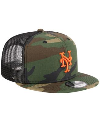 Men's Camo New York Mets Woodland Camo Trucker 9FIFTY Snapback Hat