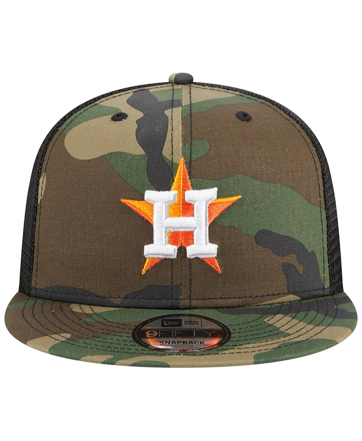 New Era Men's  Camo Houston Astros Woodland Camo Trucker 9fifty Snapback Hat In Camo