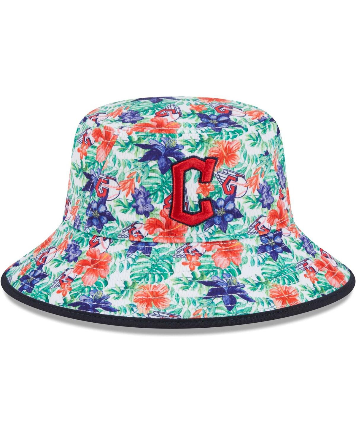 New Era Men's  Cleveland Guardians Tropic Floral Bucket Hat In Navy