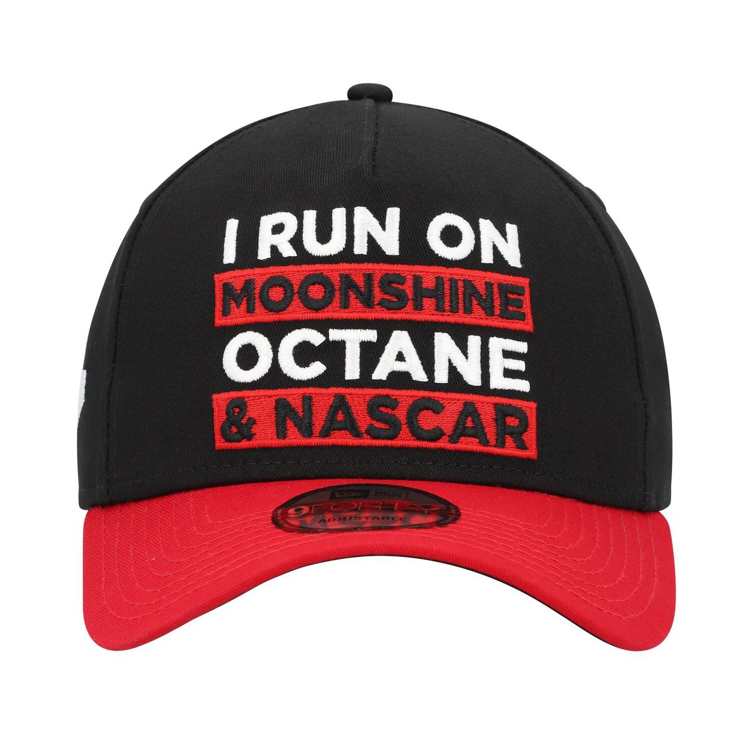 Men's Black, Scarlet NASCAR 9FORTY A-Frame Trucker Snapback Hat