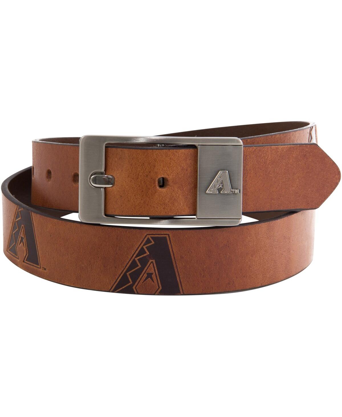 Men's Arizona Diamondbacks Brandish Leather Belt - Brown