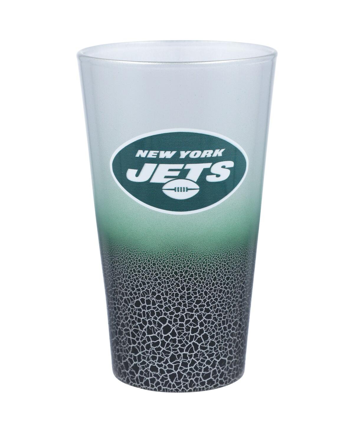 Memory Company New York Jets 16 oz Crackle Pint Glass In Multi