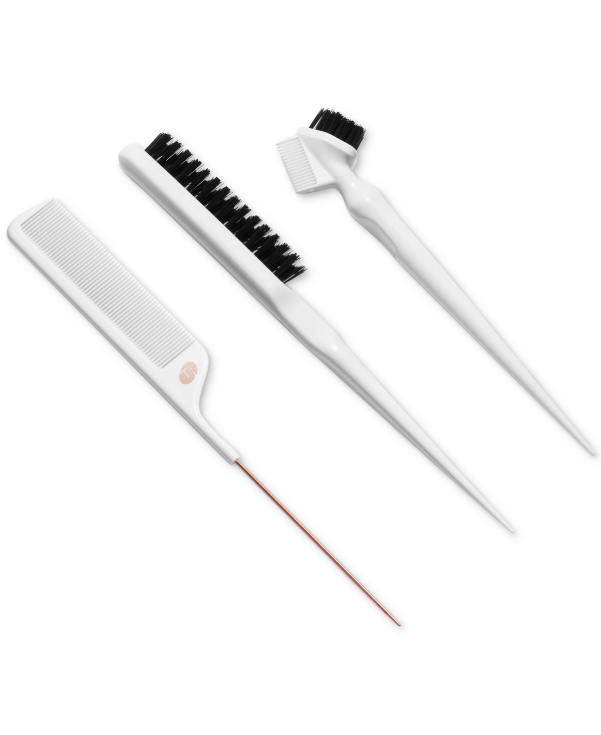 T3 Detail Set with Pintail Comb, Edge Brush, and Teasing Brush, 3 Piece