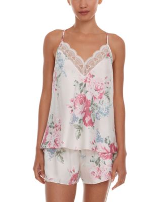 Flora by Flora Nikrooz - Women's Cindy 2-Pc. Floral Satin Pajamas Set