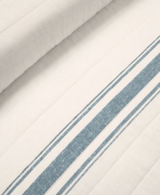 Farmhouse Stripe Reversible Cotton 2-Piece Quilt, Twin/Twin XL