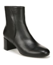 Womens black booties 2025 low heel