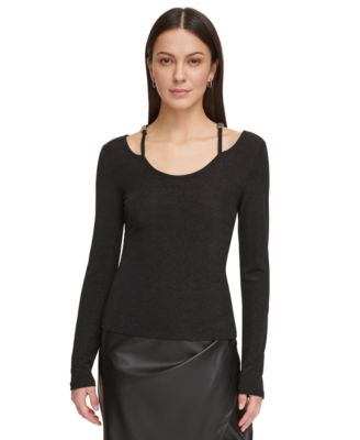 Long Sleeve Metallic Knit in Moon Sparkle