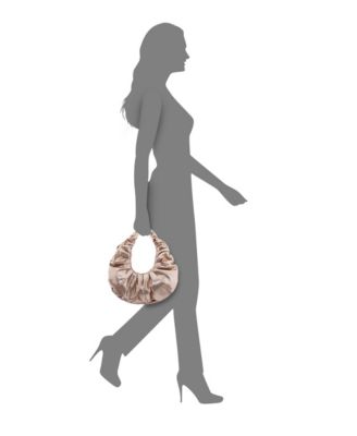 Ruched Metallic Hobo