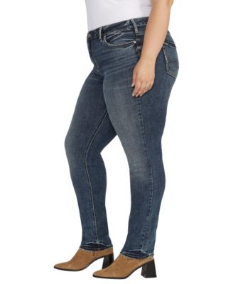Plus Size Suki Mid Rise Curvy Fit Straight Leg Jeans
