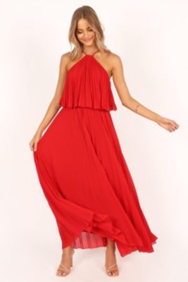 Women's Gia Pleated Halterneck Maxi Dress