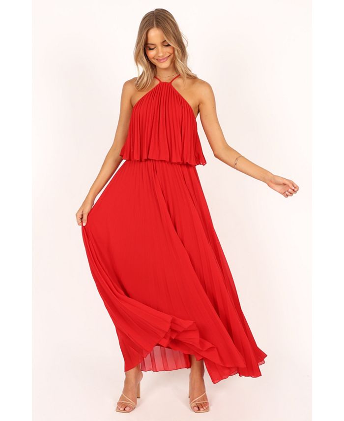 Petal and Pup Women's Gia Pleated Halterneck Maxi Dress - Macy's