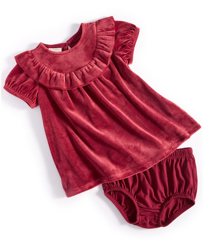 Velour baby girl clothes top