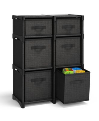 Heavy Duty 6 Cube Storage Organizer with Fabric Storage Bins